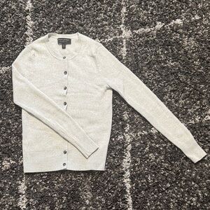 Banana Republic 100 wool Light Gray Cardigan